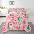 thumbnail image 1 of Castle Fairy 3-Piece Full Size Comforter Set, Santa and Snowman Christmas Print, 1 of 8