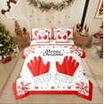 thumbnail image 1 of Castle Fairy Teens Christmas Gloves 7 Pieces Bedding Comforter Set,Happy New Year Full Bedding Set Lightweight,Polka Dots Fitted Sheet Flat Sheet,Super Cozy Room Decor, 1 of 8
