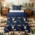 thumbnail image 1 of Castle Fairy Teens Classic Hunting Patchwork Twin Duvet Cover,Mallard Deer Twin Bedding,Navy Brown Cream,Navy Blue Reversible,2pcs,No Comforter,1 Duvet Cover and 1 Pillowcase, 1 of 5