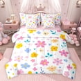 thumbnail image 1 of Castle Fairy Teens Colorful Flowers Bedding Comforter Set,Spring Garden Full Bedding Set, 1 of 8