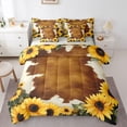 thumbnail image 1 of Castle Fairy Teens Cow Print Twin Bedding Sets,Chic Floral Sunflower Bedding Comforter Set, 1 of 8