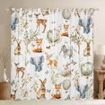 thumbnail image 1 of Castle Fairy Teens Cute Elephants Deer Fox Rabbit Blackout Curtains Set of 2 (52x84 Each),Chic Flowers Butterflies Window Curtains,Cartoon Jungle Animal Curtains and Drapes,Breathable Home Decor, 1 of 6