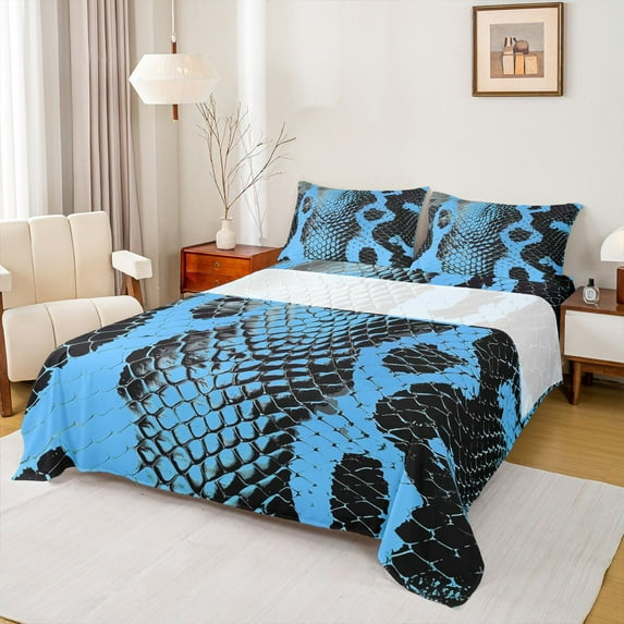 Castle Fairy Teens Female Men Abstract Snake Print Queen Sheet Sets,Gothic Style Bed Set