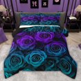 thumbnail image 1 of Castle Fairy Teens Floral Rose Twin Comforter Sets,Romantic Gradient Flower Bedding Set, 1 of 8