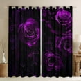 thumbnail image 1 of Castle Fairy Teens Flower Rose Black Out Curtains,Chic Floral Blossoms Curtains Pack of 2 (42x63 Each),Vintage Aesthetic Bedroom Curtains,Ultra Soft Home Decor, 1 of 6
