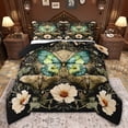 thumbnail image 1 of Castle Fairy Teens Flying Butterfly Queen Comforter Set,Gothic Moth Bedding Comforter Set, 1 of 8