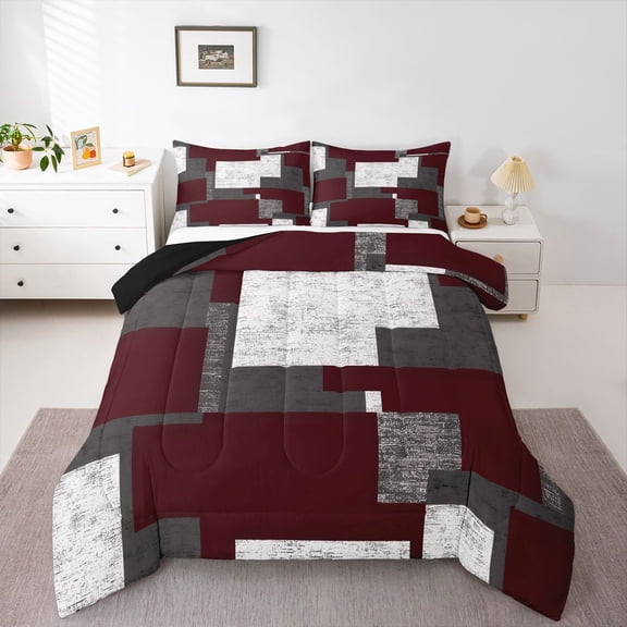 Castle Fairy Teens Geometric Triangle Twin Comforter Sets,Retro Aesthetic Bedding Set