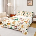 thumbnail image 1 of Castle Fairy Teens Gingerbread Man 4 Pieces Queen Sheet Sets,Xmas Deer Ultra Soft Flat Sheet,Happy New Year Queen Fitted Sheet,Microfiber Bedroom Decor, 1 of 7