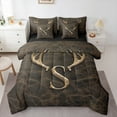 thumbnail image 1 of Castle Fairy Teens Girls Boys Personalized Initial Letter S 7-Piece Twin Bedding Sets,Abstract Retro Bedding Comforter Set,Woodland Animal Deer Breathable Sheet Sets,Lightweight Room Decor, 1 of 8