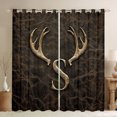 thumbnail image 1 of Castle Fairy Teens Girls Boys Personalized Initial Letter S Curtains Pack Of 2 (42X84 Each),Abstract Retro Curtains Blackout,Woodland Animal Deer Bedroom Curtains,Lightweight Room Decor, 1 of 6