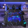 thumbnail image 1 of Castle Fairy Teens Graffiti Gamer Bedding Comforter Set,Abstract Splash Full Bedding Set, 1 of 8