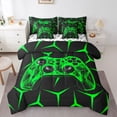 thumbnail image 1 of Castle Fairy Teens Green Gamepads Twin Bedding Sets,Video Game Bedding Comforter Set, 1 of 8