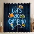 thumbnail image 1 of Castle Fairy Teens Happy Camping Black Out Curtains,Adventure Theme Curtains Pack of 2 (42x63 Each),Moutain Jungle Bedroom Curtains,Breathable Home Decor, 1 of 6