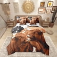 thumbnail image 1 of Castle Fairy Teens Highland Bull 7-Piece Twin Bedding Sets,Rustic Animal Bedding Comforter Set,Cow Print Breathable Sheet Sets,Ultra Soft Home Decor, 1 of 9