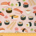 thumbnail image 1 of Castle Fairy Teens Japanese Sushi Fabric by the Yard 1 Yard,Japanese Style Home Decor Fabric by the Yard,Oriental Food Room Decor Fabric by the Yard,Ultra Soft Home Decor, 1 of 6