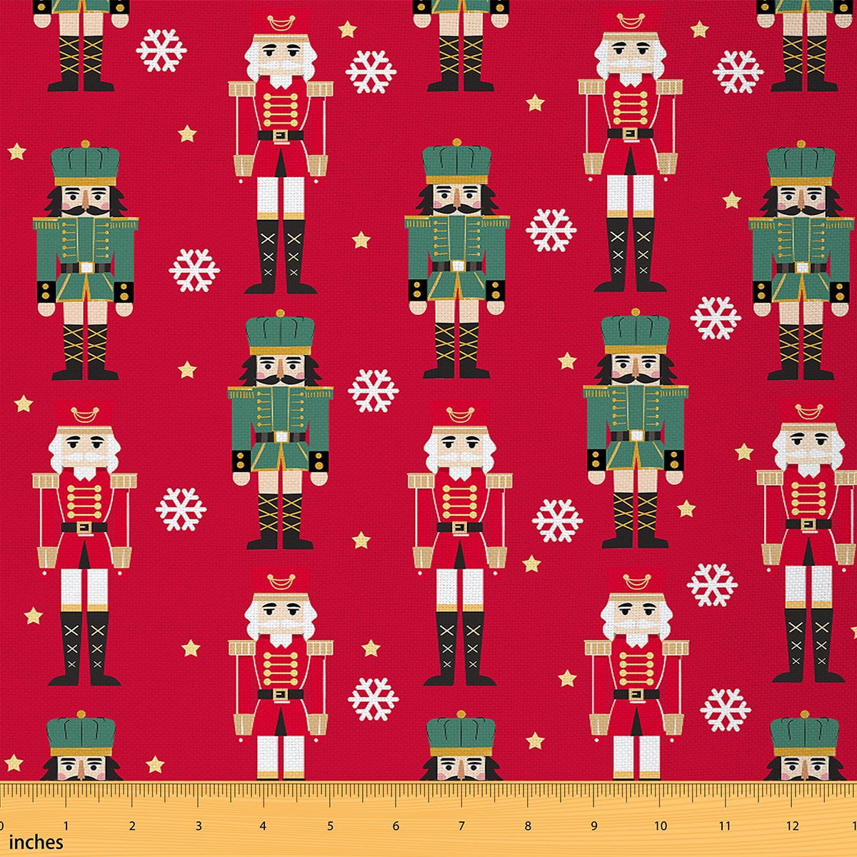 Castle Fairy Teens Kawaii Nutcracker Fabric by the Yard 5 Yards,Winter Snowflake Fabric for Sewing,Happy New Year Home Decor Fabric by the Yard,Luxury Bedroom Decor