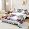 thumbnail image 1 of Castle Fairy Teens Kawaii Snowman 4 Pieces Queen Sheet Sets,Cardinal Bird Ultra Soft Flat Sheet,Merry Christmas Queen Fitted Sheet,Super Cozy Room Decor, 1 of 7