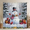 thumbnail image 1 of Castle Fairy Teens Kawaii Snowman Curtains Pack of 2 (42x84 Each),Cardinal Bird Curtains Blackout,Merry Christmas Bedroom Curtains,Super Cozy Room Decor, 1 of 6
