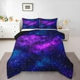 thumbnail image 1 of Castle Fairy Teens Kids Galaxy Cosmos Full Size Comforter Sets 3-Piece,Outer Space Bedding Comforter Set,Abstract Gradient Universe Lightweight Bedding Sets,Ultra Soft Home Decor,Reversible, 1 of 8