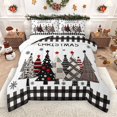 thumbnail image 1 of Castle Fairy 3-Piece Queen Comforter Set with Christmas Tree Plaid Design, 1 of 8