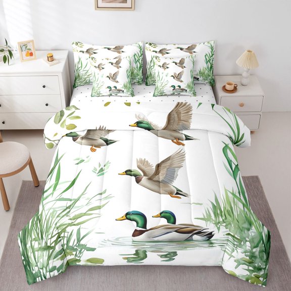 Castle Fairy Teens Mallard Duck Bedding Comforter Set,River House King Bedding Sets