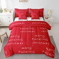 thumbnail image 1 of Castle Fairy Teens Merry Christmas 7 Pieces Bedding Comforter Set,Red White Full Bedding Set Lightweight,Happy New Year Fitted Sheet Flat Sheet,Lightweight Room Decor, 1 of 8