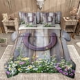 thumbnail image 1 of Castle Fairy Teens Old Barn Door Bedding Comforter Set 7-Piece,Western Horseshoe King Bedding Sets,Spring Garden Flowers Ultra Soft Bed Sheets,Microfiber Bedroom Decor,Reversible, 1 of 8