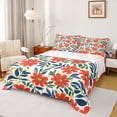 thumbnail image 1 of Castle Fairy Teens Orange Flowers Queen Sheet Sets,Exotic Style Bed Set, 1 of 7