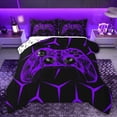 thumbnail image 1 of Castle Fairy Teens Purple Gamepads Queen Comforter Set,Video Game Bedding Comforter Set, 1 of 8