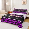 thumbnail image 1 of Castle Fairy Teens Queen Crown 4pcs Bed Sheets,Bling Butterflies Cheetah Print King Sheets,Black Purple Super Cozy Sheet Set,Breathable Home Decor, 1 of 7