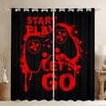thumbnail image 1 of Castle Fairy Teens Red Gamer Blackout Curtains Set of 2 (52x84 Each),Graffiti Splash Window Curtains,Abstract Gamepads Curtains and Drapes,Luxury Bedroom Decor, 1 of 6