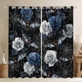 thumbnail image 1 of Castle Fairy Teens Rose Bats Curtains Pack of 2 (42x84 Each),Gothic Style Curtains Blackout,Happy Halloween Bedroom Curtains,Luxury Bedroom Decor, 1 of 6