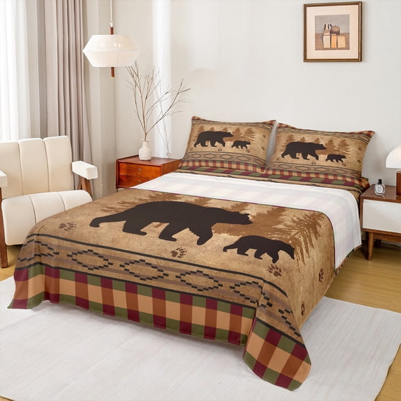 Castle Fairy Teens Safari Bears Bed Sheets, Tribal Aztec King Sheets