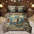 thumbnail image 1 of Castle Fairy Teens Safari Deer Pike Fish Twin Bedding Sets 7-Piece,Vintage Bohemian Tribal Aztec Bedding Comforter Set Microfiber,Jungle Animal Breathable Sheet Sets,Super Cozy Room Decor,Reversible, 1 of 8
