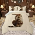 thumbnail image 1 of Castle Fairy 2-Piece Twin Size Comforter Set - Safari Leopard Animal Print, 1 of 8