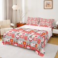 thumbnail image 1 of Castle Fairy Teens Santa Claus 4-Piece Full Size Sheets,Merry Christmas Bed Sheets,Geometric Plaid Lightweight Sheet Sets,Breathable Home Decor, 1 of 7