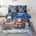 thumbnail image 1 of Castle Fairy Teens Santa Claus 7 Pieces Bedding Comforter Set,Animal Deer Full Bedding Set Lightweight,Merry Christmas Fitted Sheet Flat Sheet,Luxury Bedroom Decor, 1 of 8