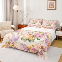Castle Fairy Teens Spring Garden Twin Sheet Sets,Chic Flowers Bedding