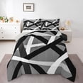 thumbnail image 1 of Castle Fairy Teens Stripes Twin Comforter Sets,Mid Century Geometric Lines Bedding Set, 1 of 8