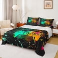 thumbnail image 1 of Castle Fairy Teens Teal Orange Gamepads Bed Sheets,Graffiti King Sheets, 1 of 7