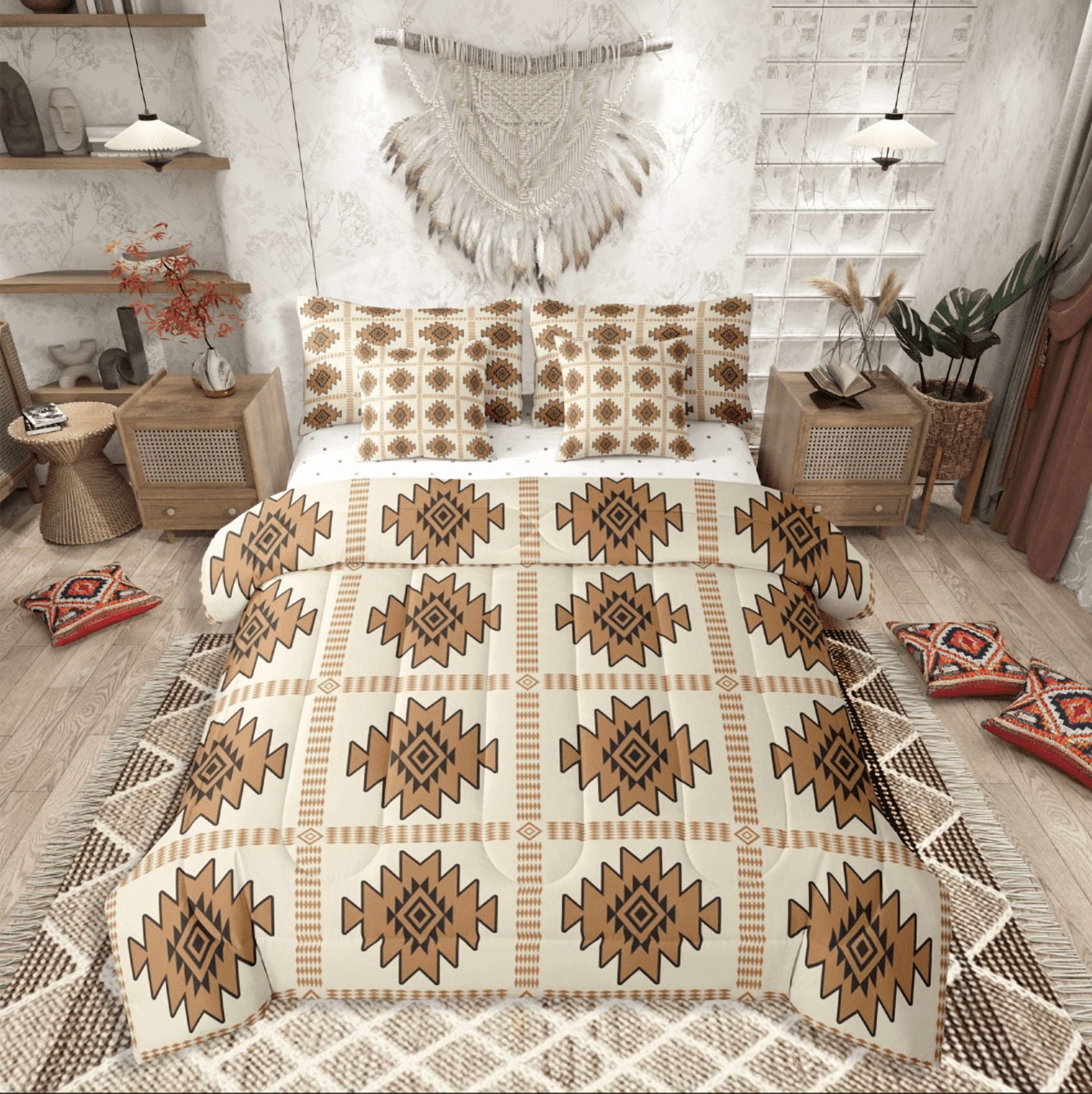 Castle Fairy Teens Tribal Aztec 7pcs Bedding Comforter Set,Bohemian ...