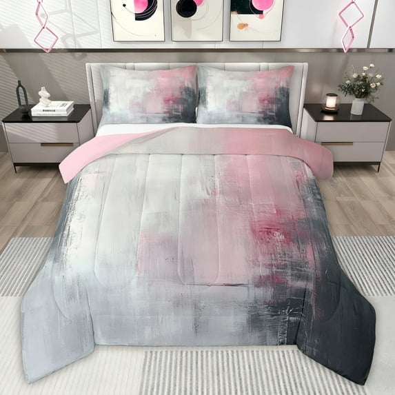 Castle Fairy Teens Vintage Watercolor Art Twin Comforter Sets,Gradient Retro Bedding Set
