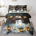 thumbnail image 1 of Castle Fairy Teens Xmas Snowman 7pcs Bedding Comforter Set,Kawaii Rabbit Queen Bedding Sets Super Cozy,Happy New Year Queen Sheet Sets,Microfiber Bedroom Decor, 1 of 8
