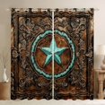 thumbnail image 1 of Castle Fairy Texas Stars Blackout Curtains Set of 2 (52x84 Each),Western Window Curtains, 1 of 6