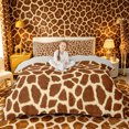 thumbnail image 1 of Castle Fairy Textured Giraffe Duvet Cover Queen for Girls,Abstract Animal Print Queen Bedding,Coffee Tan,Grey Reversible,3-Piece,No Comforter,1 Duvet Cover and 2 Pillowcases, 1 of 6