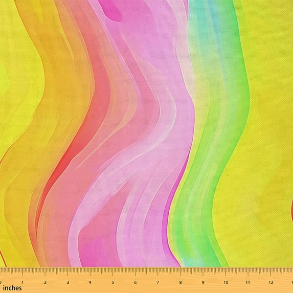 Castle Fairy Tie Dye Fabric by the Yard 1 Yard,Colorful Rainbow Home Decor Fabric by the Yard,Abstract Gradient Room Decor Fabric by the Yard,Lightweight Ombre Room Decor