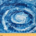 thumbnail image 1 of Castle Fairy Tie Dye Fabric by the Yard 1 Yard,Gradient Watercolor Home Decor Fabric by the Yard,Blue White Room Decor Fabric by the Yard,Microfiber Teens Bedroom Decor, 1 of 6