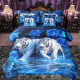 thumbnail image 1 of Castle Fairy Tiger Animal Twin Bedding Sets 7-Piece for Kids Teens Adults,Jungle Wildlife Bedding Comforter Set Microfiber,Floral Flower Rose Breathable Sheet Sets,Luxury Bedroom Decor,Reversible, 1 of 8