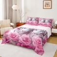 thumbnail image 1 of Castle Fairy Tiger Wildlife Full Size Sheets 4-Piece for Female Men Women,Pink Rose Flower Breathable Bed Sheets,Woodland Animal Lightweight Sheet Sets,Ultra Soft Home Decor, 1 of 7