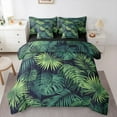 thumbnail image 1 of Castle Fairy Tree Leaves Boy Girl Twin Bedding Sets 7-Piece,Black Green Bedding Comforter Set Microfiber,Tropical Plants Breathable Sheet Sets,Lightweight Room Decor,Reversible, 1 of 8
